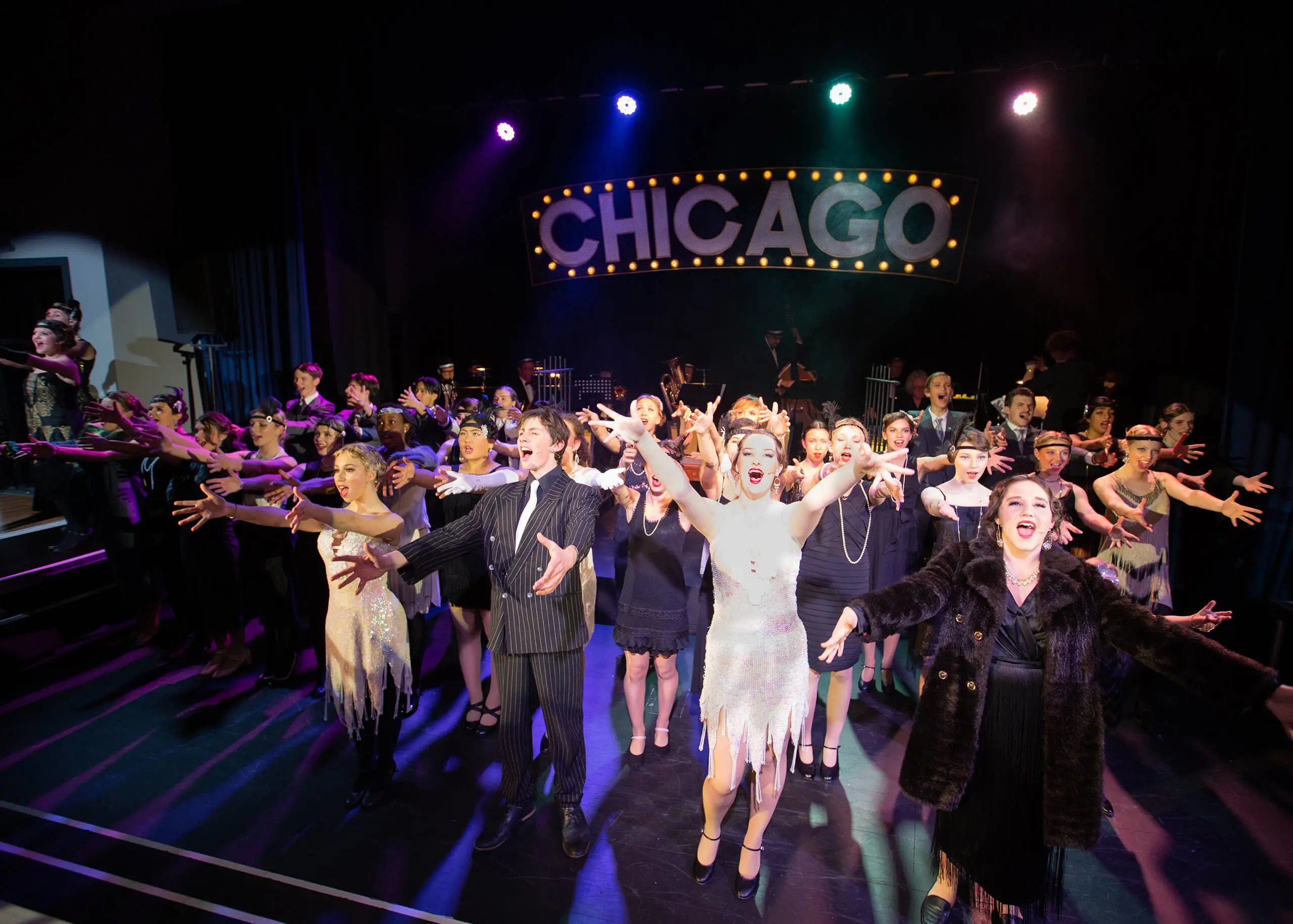 Ryde School Senior pupils performing in a production of Chicago