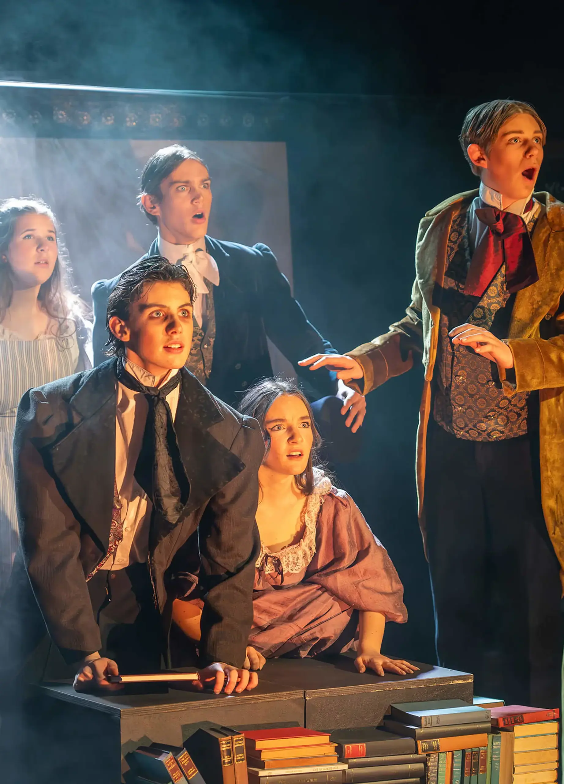 Ryde School Senior Pupils performing in a school production of Frankenstein