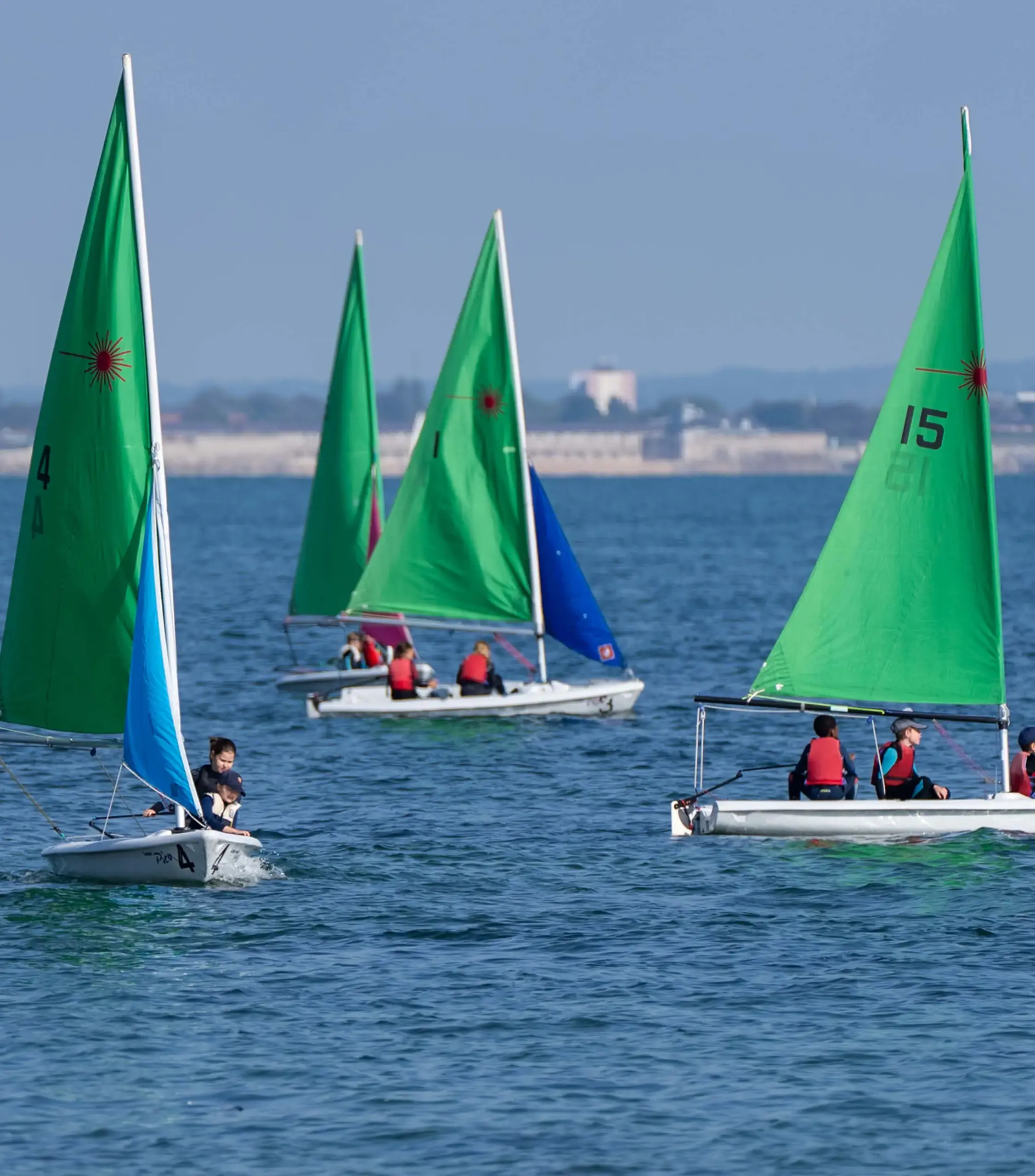 Ryde School Prep pupils sailing on the Solent