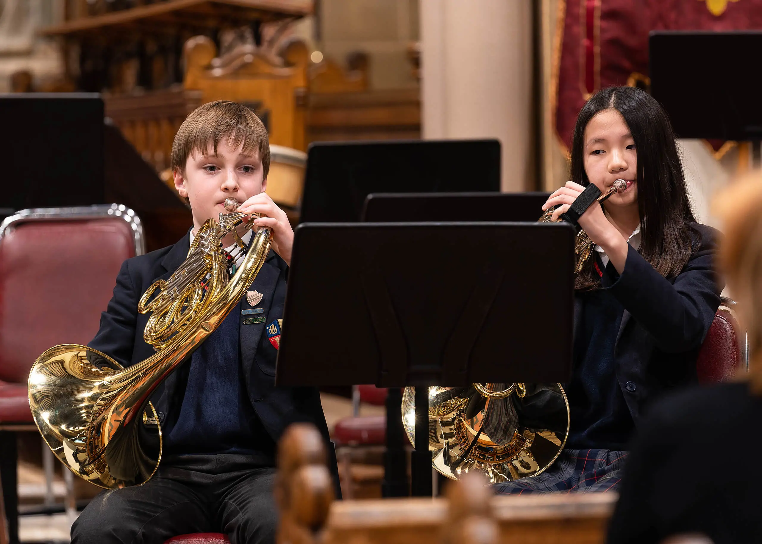 Ryde School Senior pupils playing French horns