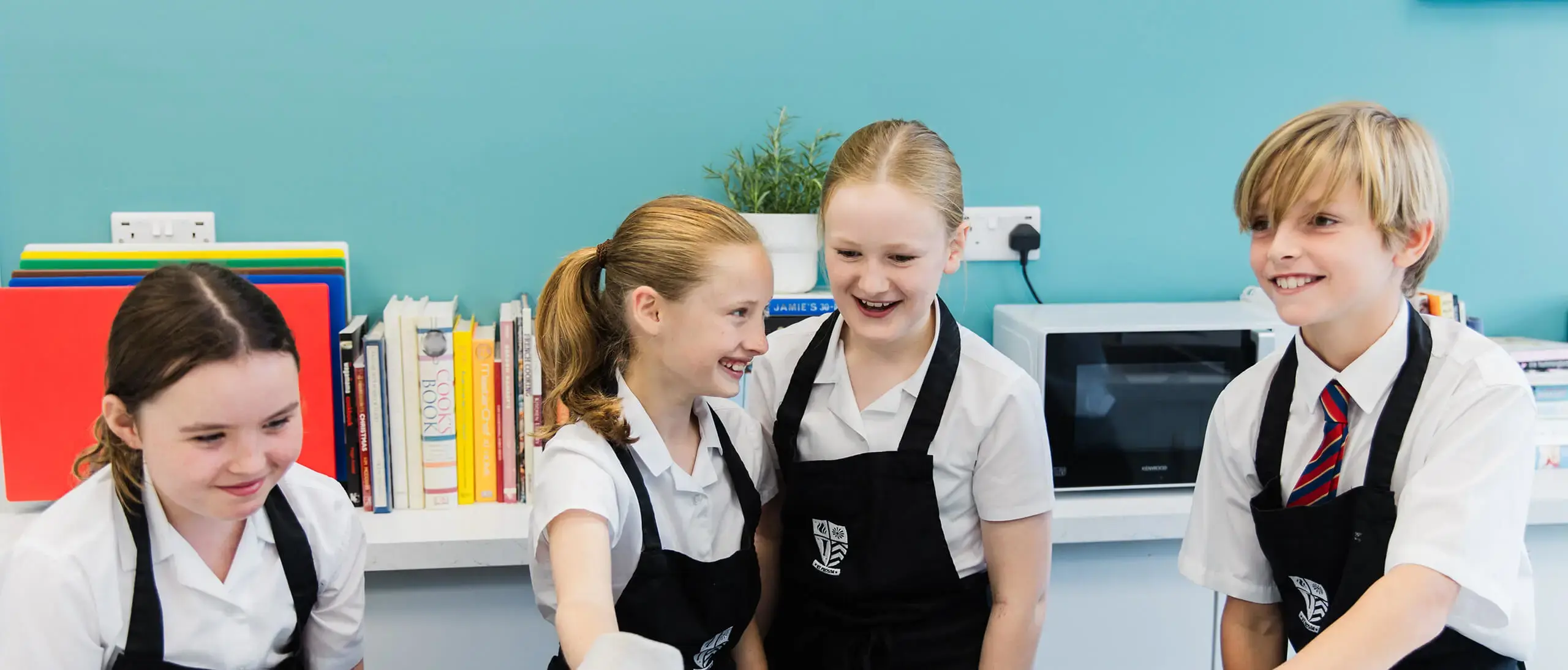 Ryde School Prep pupils baking biscuits 