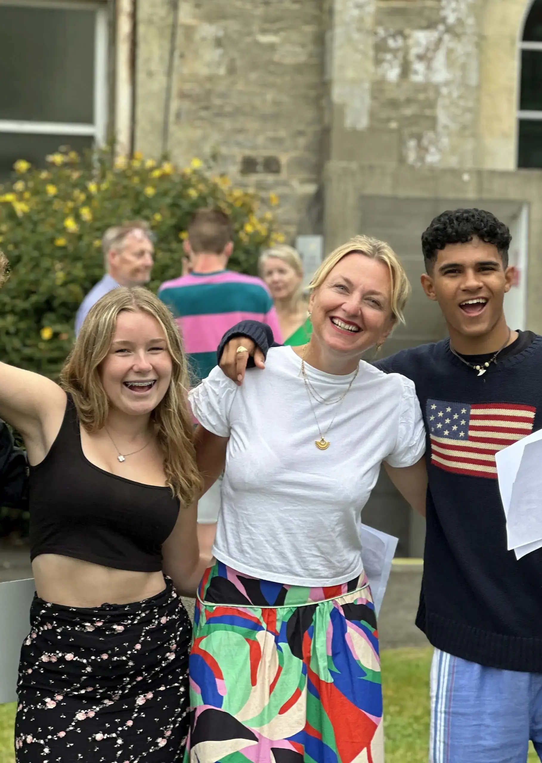 Ryde School Senior Pupils celebrating on results day