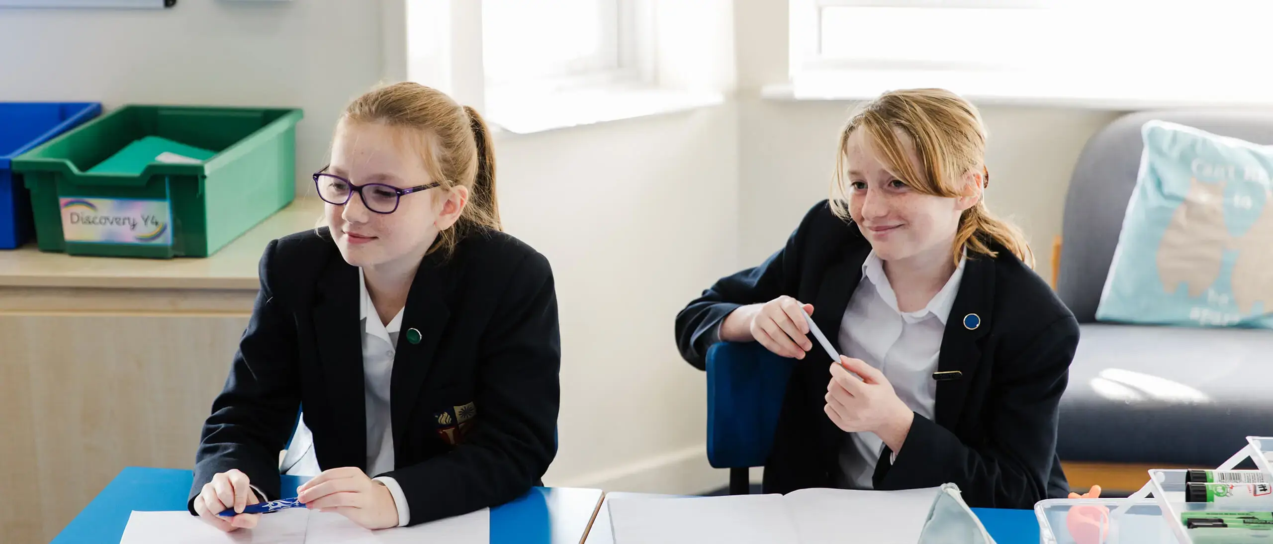 Ryde School Prep pupils answering questions in class